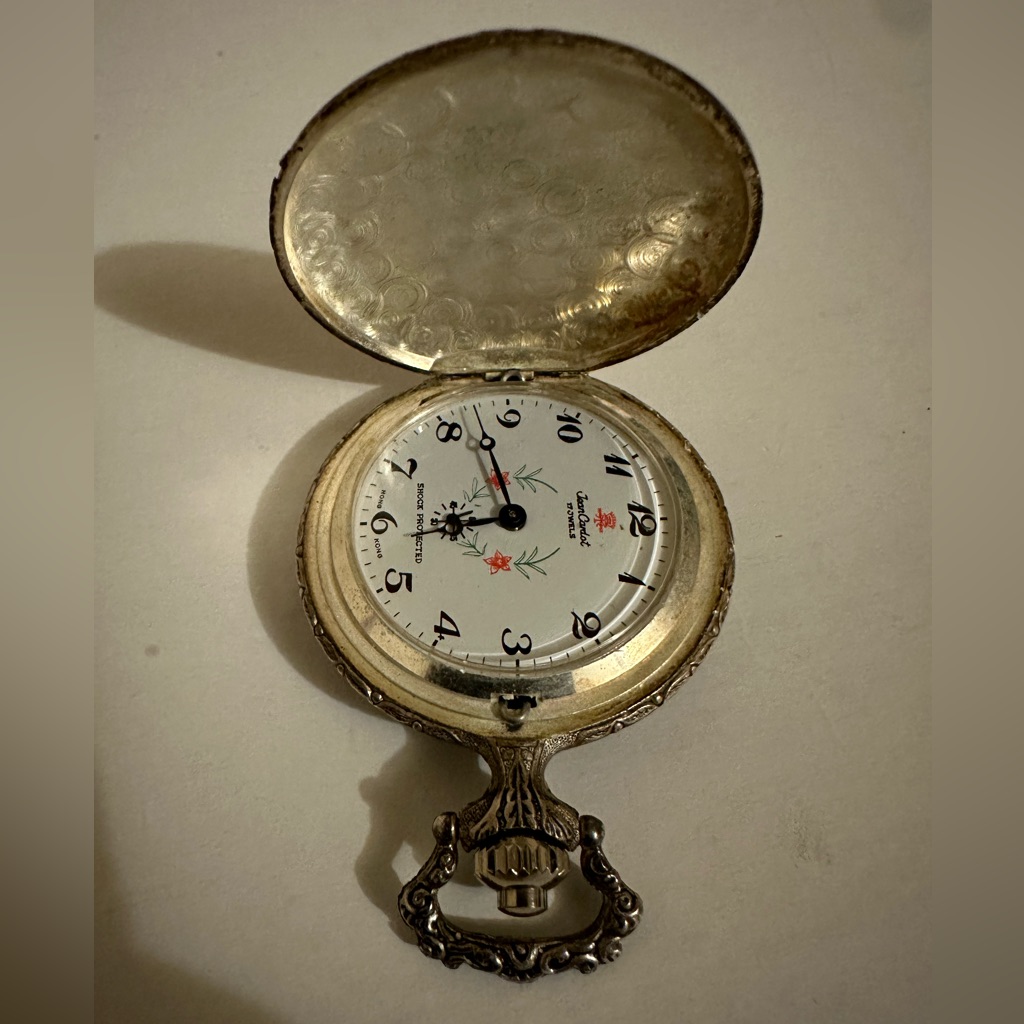 Vintage Preowned Quartex Stag Pocket Watch